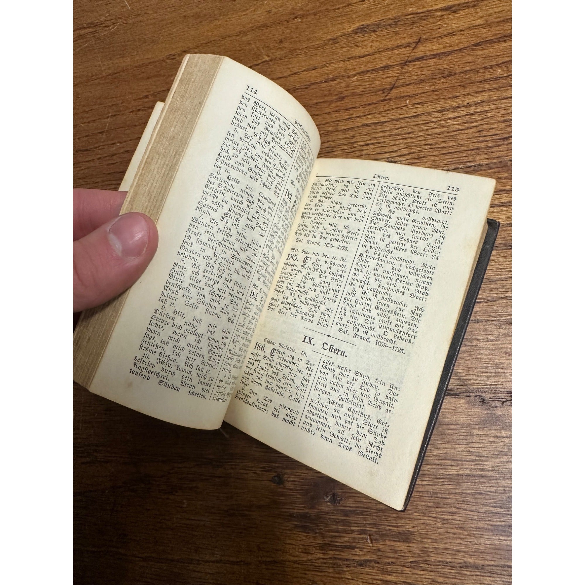 Antique c1890s Evangelical Lutheran Song Book Hymnal Hardcover German