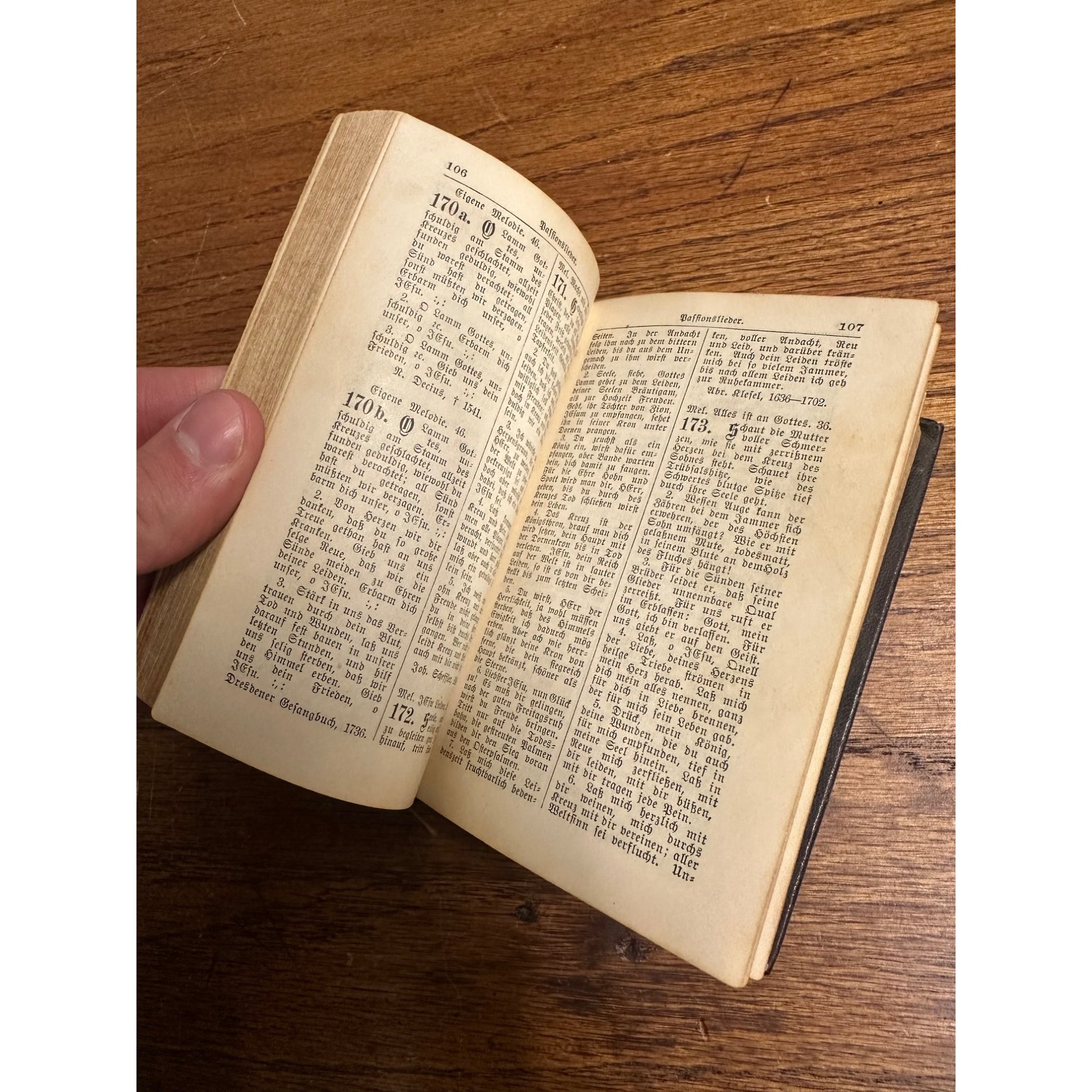 Antique c1890s Evangelical Lutheran Song Book Hymnal Hardcover German