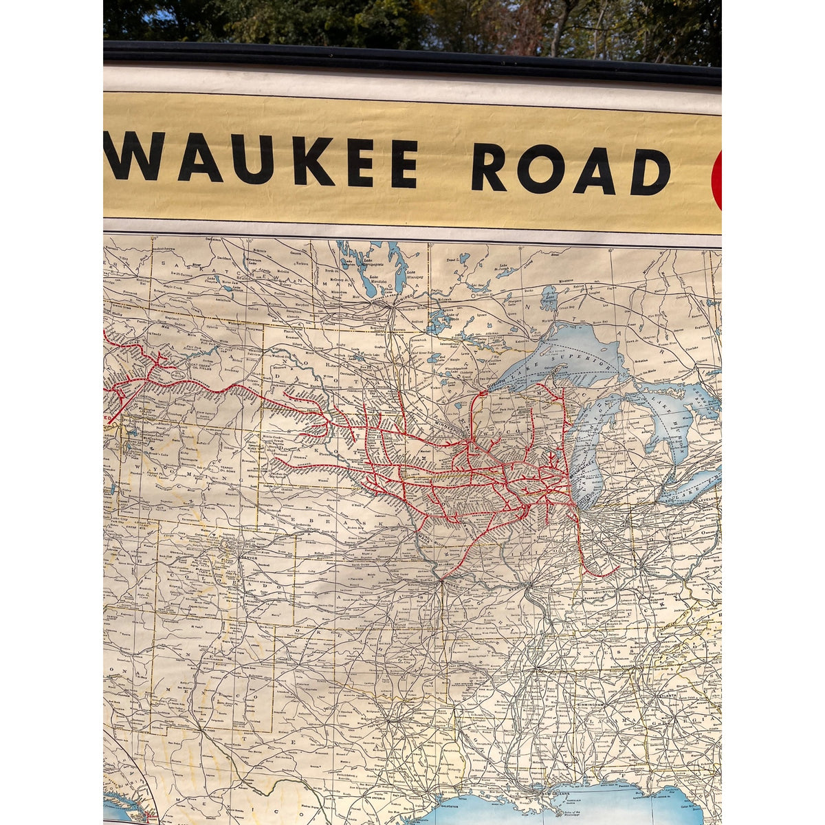 Vintage 1951 Milwaukee Road Chicago Milwaukee St. Paul & Pacific Railroad Map