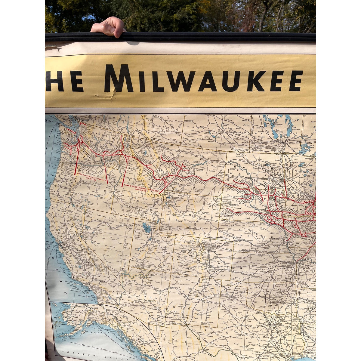 Vintage 1951 Milwaukee Road Chicago Milwaukee St. Paul & Pacific Railroad Map