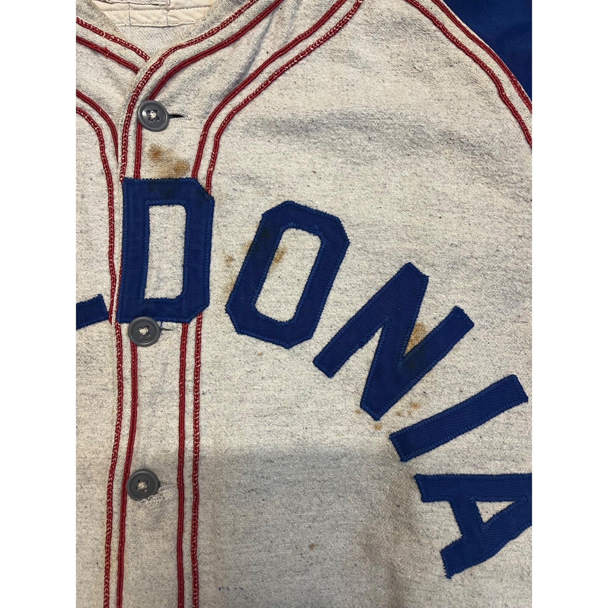 Vintage Early Baseball Uniform Caledonia Wis Ford Wagon Works Sales Service Advertising