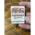 Vintage FULL Matchbook Advertising - Stateson's Restaurant - Fond du Lac, Wis.
