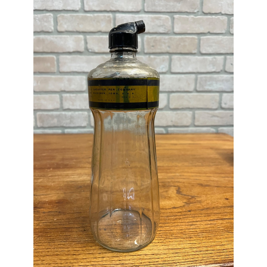 Vintage 1930s Sheaffers Skrip Writing Fluid 32oz Ink Labeled Bottle