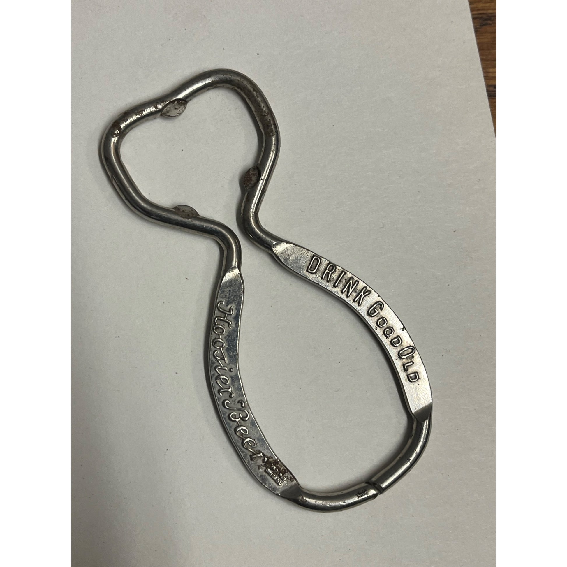 Vintage Hoosier Beer Bottle Opener Indiana Wire Advertising Barware