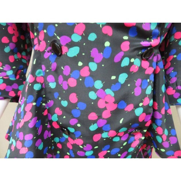 Vintage 1980s Petite by Liz Roberts Dress Groovy Geometric Pattern