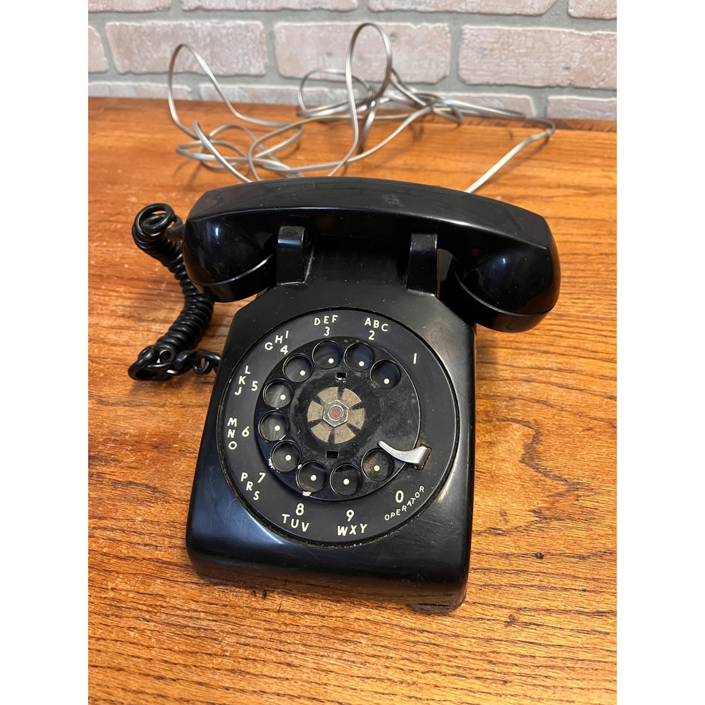 Vintage Western Electric Bell System Black Plastic Tabletop Rotary Telephone New York, USA