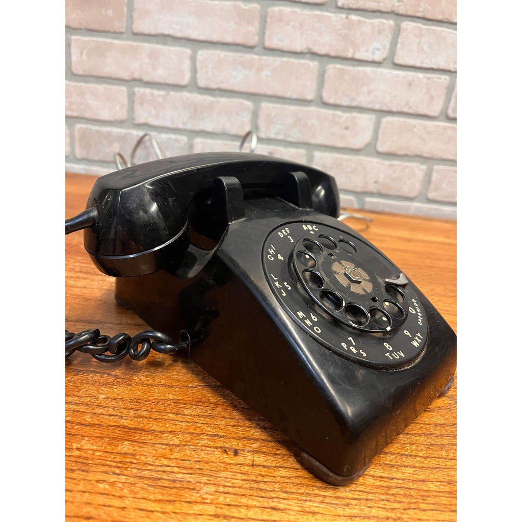 Vintage Western Electric Bell System Black Plastic Tabletop Rotary Telephone New York, USA