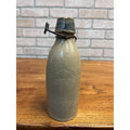 Antique 1800s L. Werrbach Milwaukee Wis. Clay Stoneware Beer Bottle w/ Cork Wire