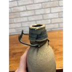 Antique 1800s L. Werrbach Milwaukee Wis. Clay Stoneware Beer Bottle w/ Cork Wire