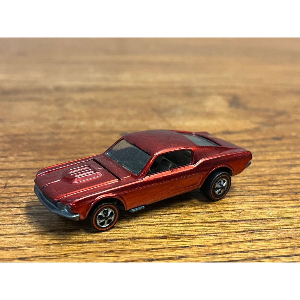 1968 Hot Wheels Redline Custom Mustang Red US -- EXCELLENT MINTY