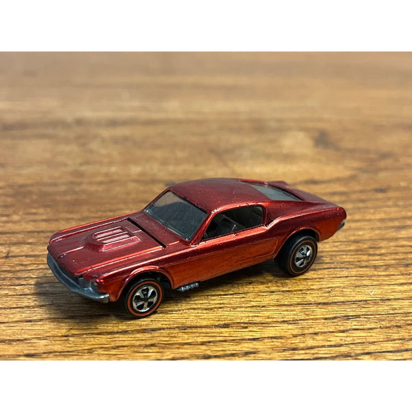 1968 Hot Wheels Redline Custom Mustang Red US -- EXCELLENT MINTY