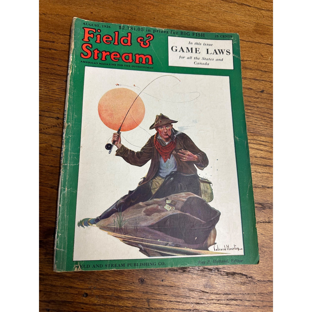 Vintage Field & Stream Outdoorsman Magazine (August 1926) No 4 Hunting Fishing