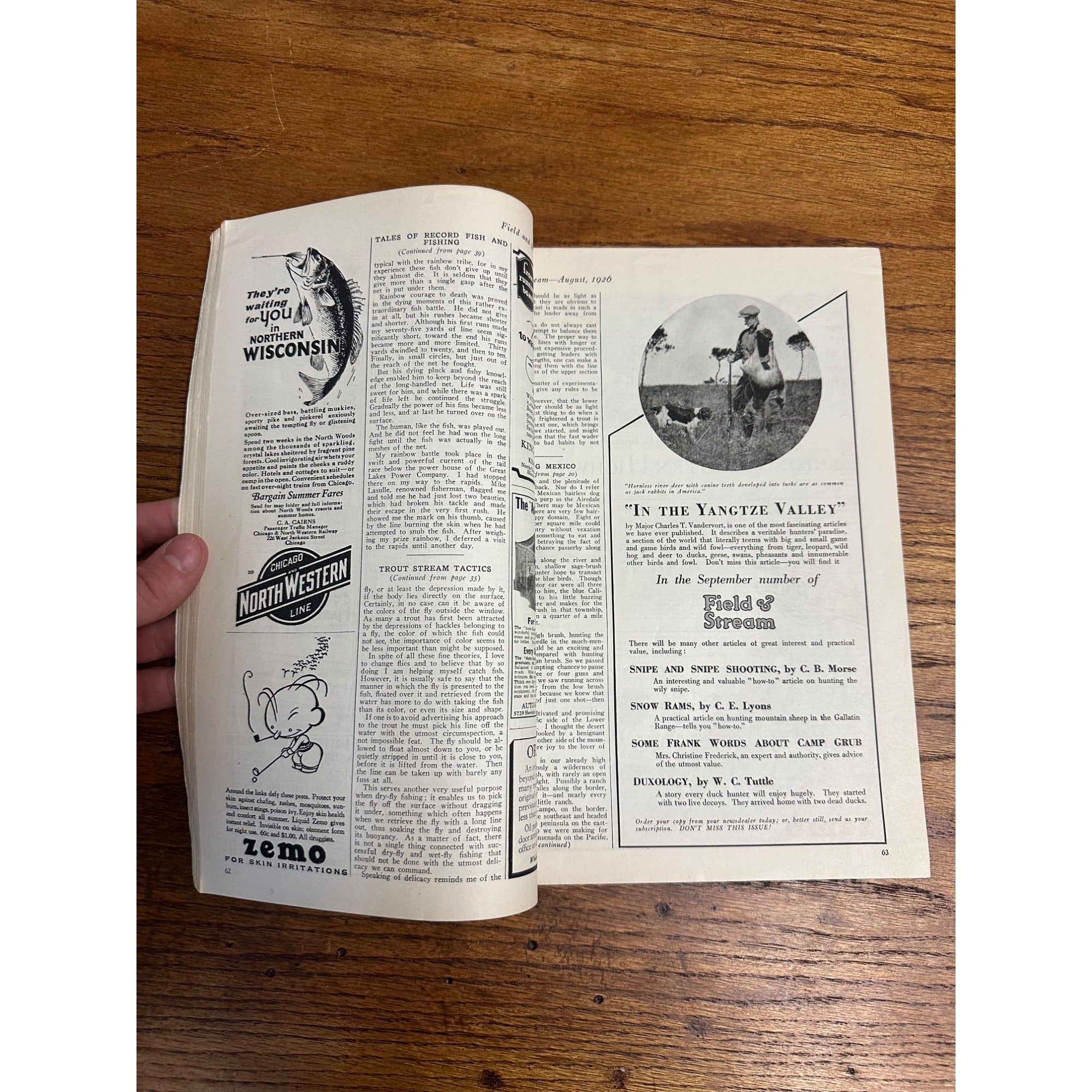 Vintage Field & Stream Outdoorsman Magazine (August 1926) No 4 Hunting Fishing