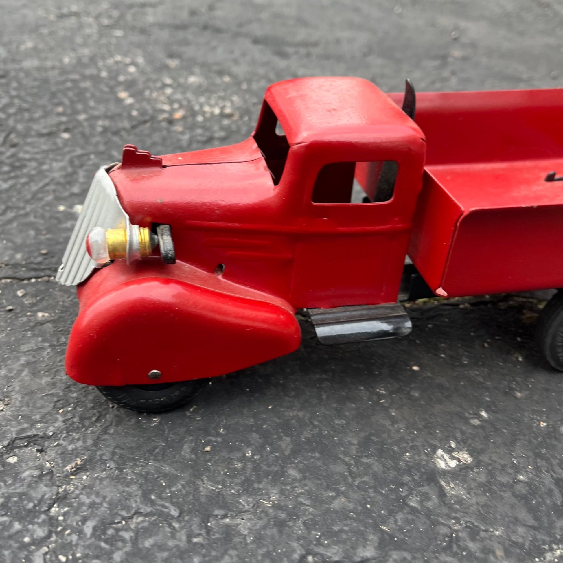 Vintage Marx Wyandotte Red Dump Truck Pressed Steel Toy