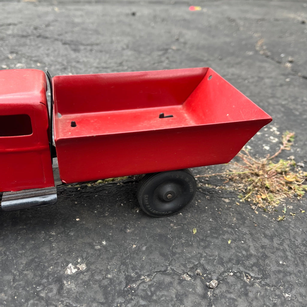 Vintage Marx Wyandotte Red Dump Truck Pressed Steel Toy
