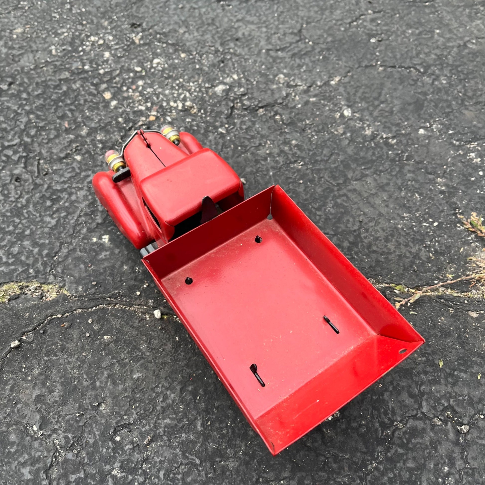 Vintage Marx Wyandotte Red Dump Truck Pressed Steel Toy