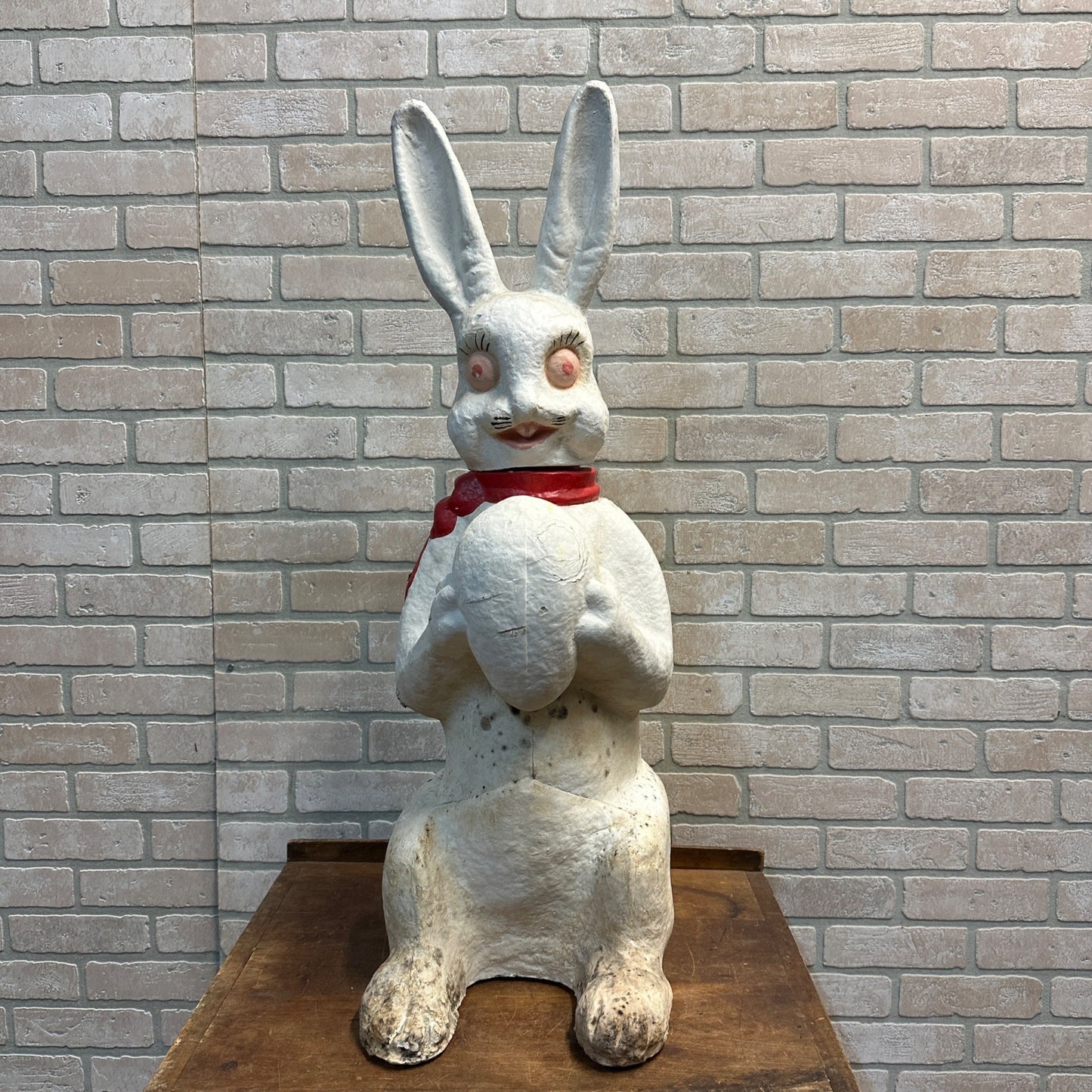 RARE Vintage Easter Bunny 3ft Store Display Pulp Paper Mache Composition