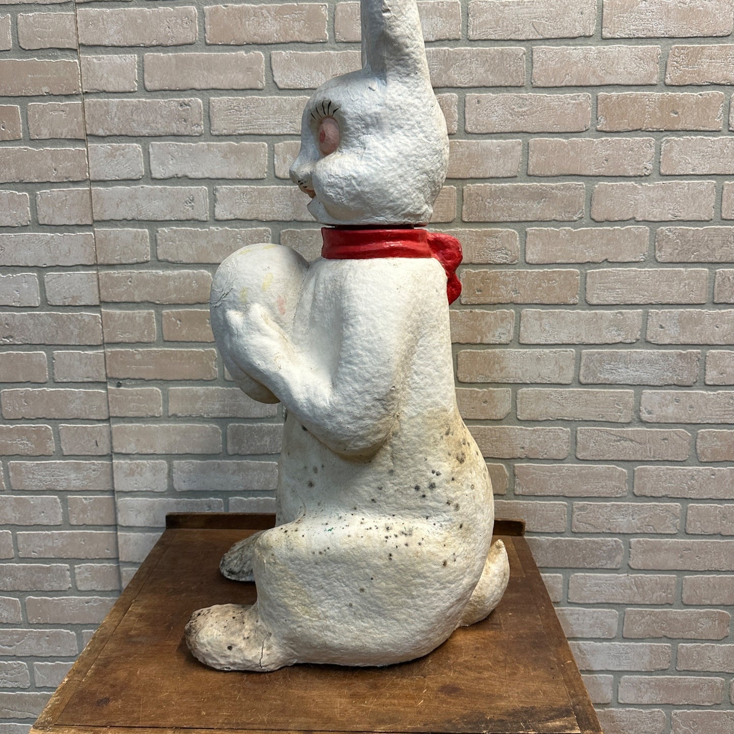 RARE Vintage Easter Bunny 3ft Store Display Pulp Paper Mache Composition