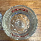 Vintage Pair Hamm’s Beer Goblet Thumbprint Heavy Stemmed Schooner Glass 6" Barware