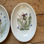 Buchan Thistle Serving  Scotland Stoneware Pottery Oval Shallow Dish Plates