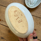 Buchan Thistle Serving  Scotland Stoneware Pottery Oval Shallow Dish Plates