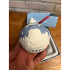 Wedgwood Night Sky Bauble Jasperware Blue and White Xmas Ornament + Box 40035063