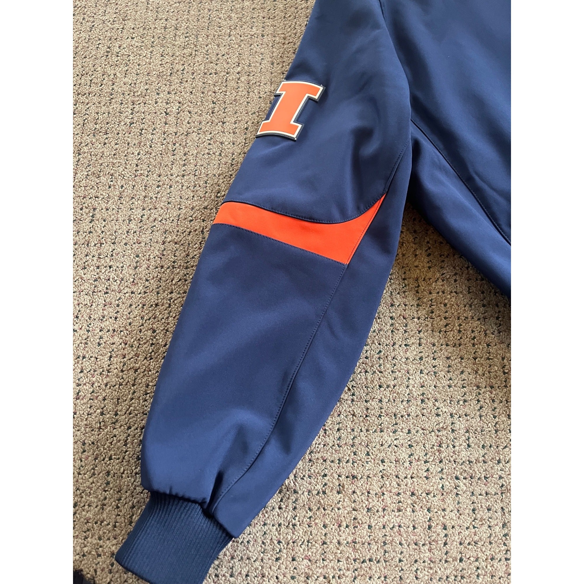 Majestic University of Illinois Fighting Illini Therma Jacket Mens Size XL Blue