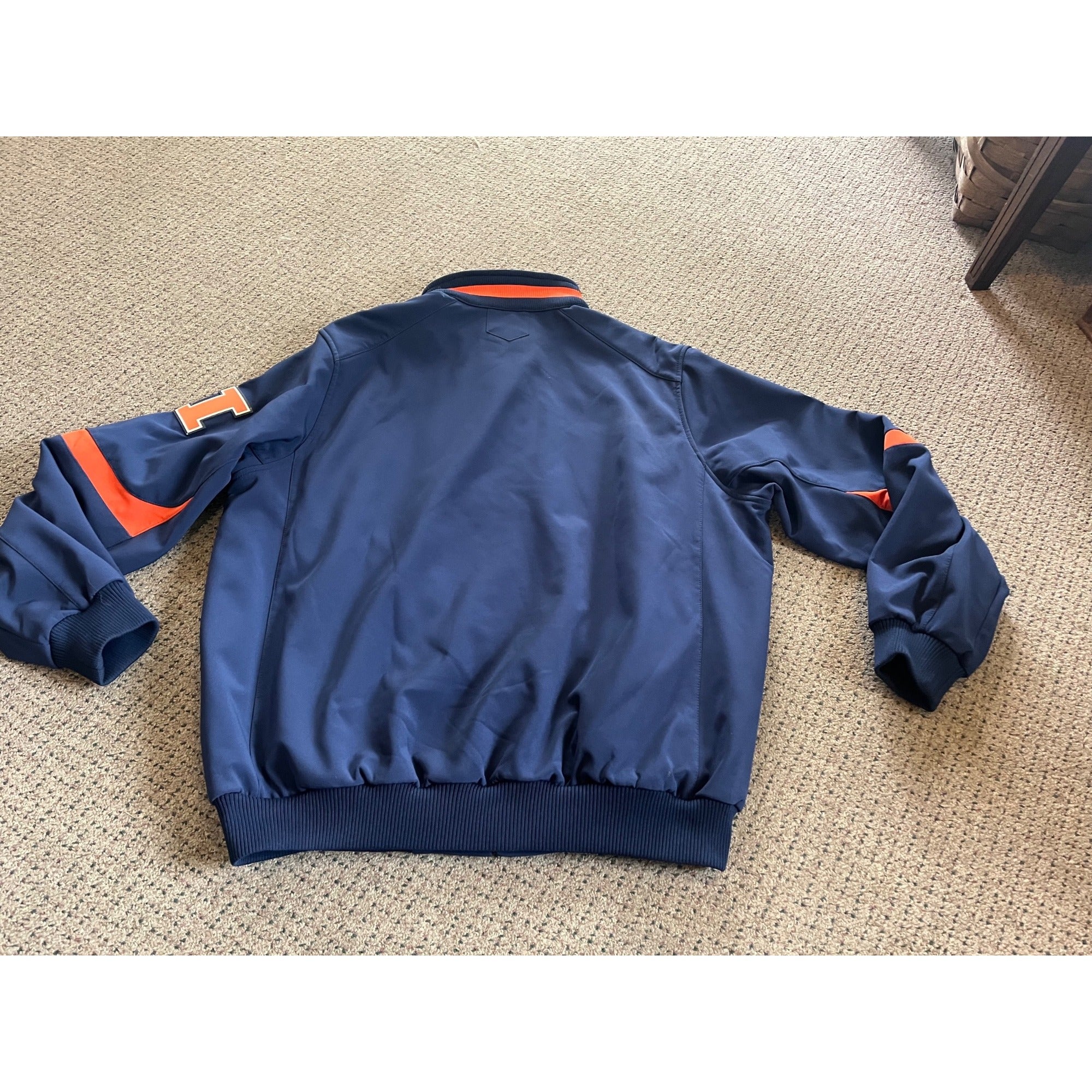 Majestic University of Illinois Fighting Illini Therma Jacket Mens Size XL Blue