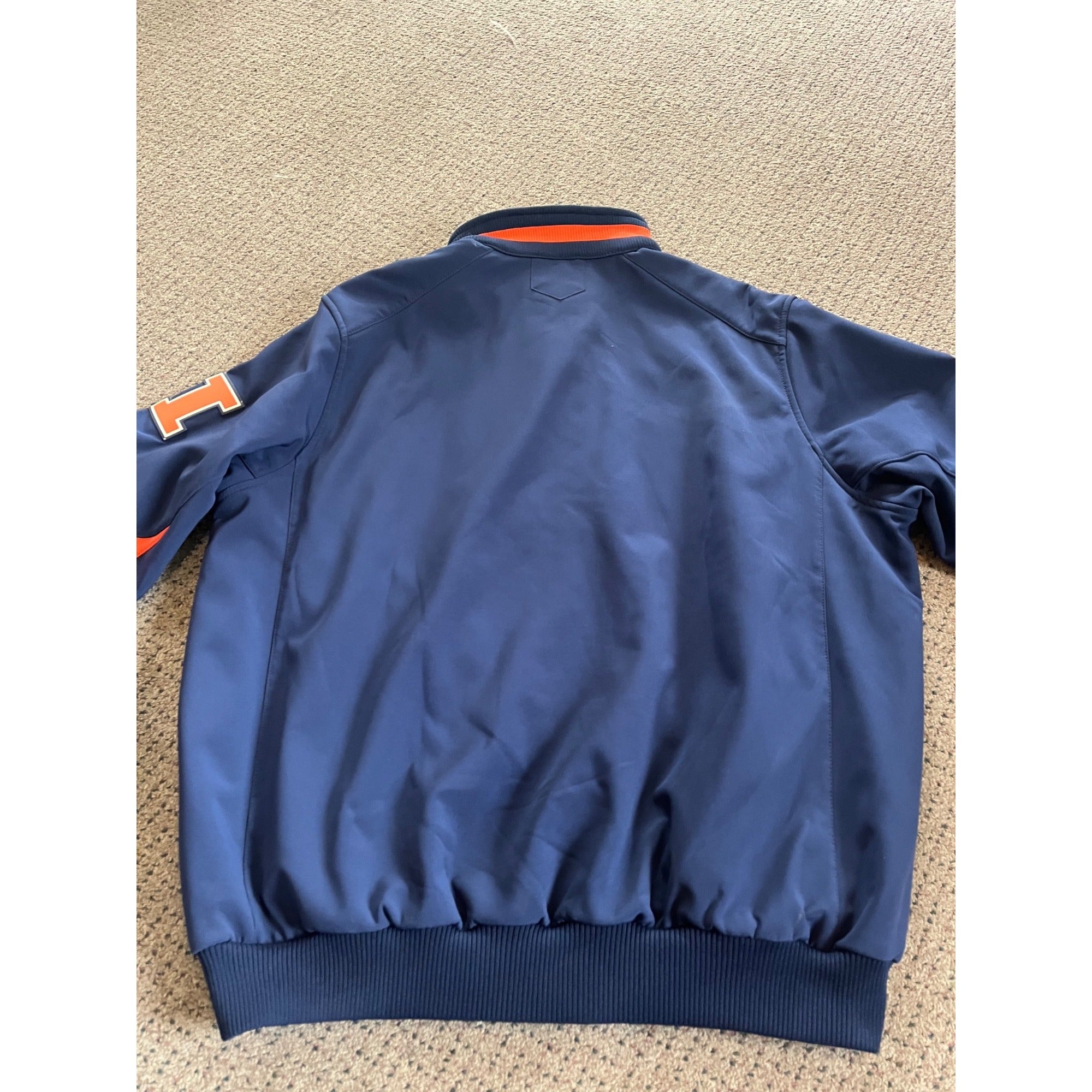 Majestic University of Illinois Fighting Illini Therma Jacket Mens Size XL Blue