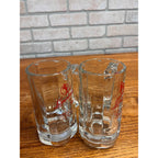 (2) VINTAGE LEINENKUGELS BEER HEAVY GLASS MUG LIBBEY THUMB HOLD 12oz