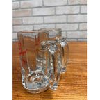 (2) VINTAGE LEINENKUGELS BEER HEAVY GLASS MUG LIBBEY THUMB HOLD 12oz