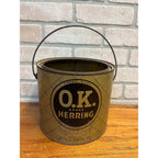 Vintage Kuehn OK Herring Milwaukee Wisconsin Advertising Tin Pail Can Bucket