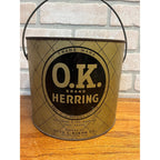 Vintage Kuehn OK Herring Milwaukee Wisconsin Advertising Tin Pail Can Bucket