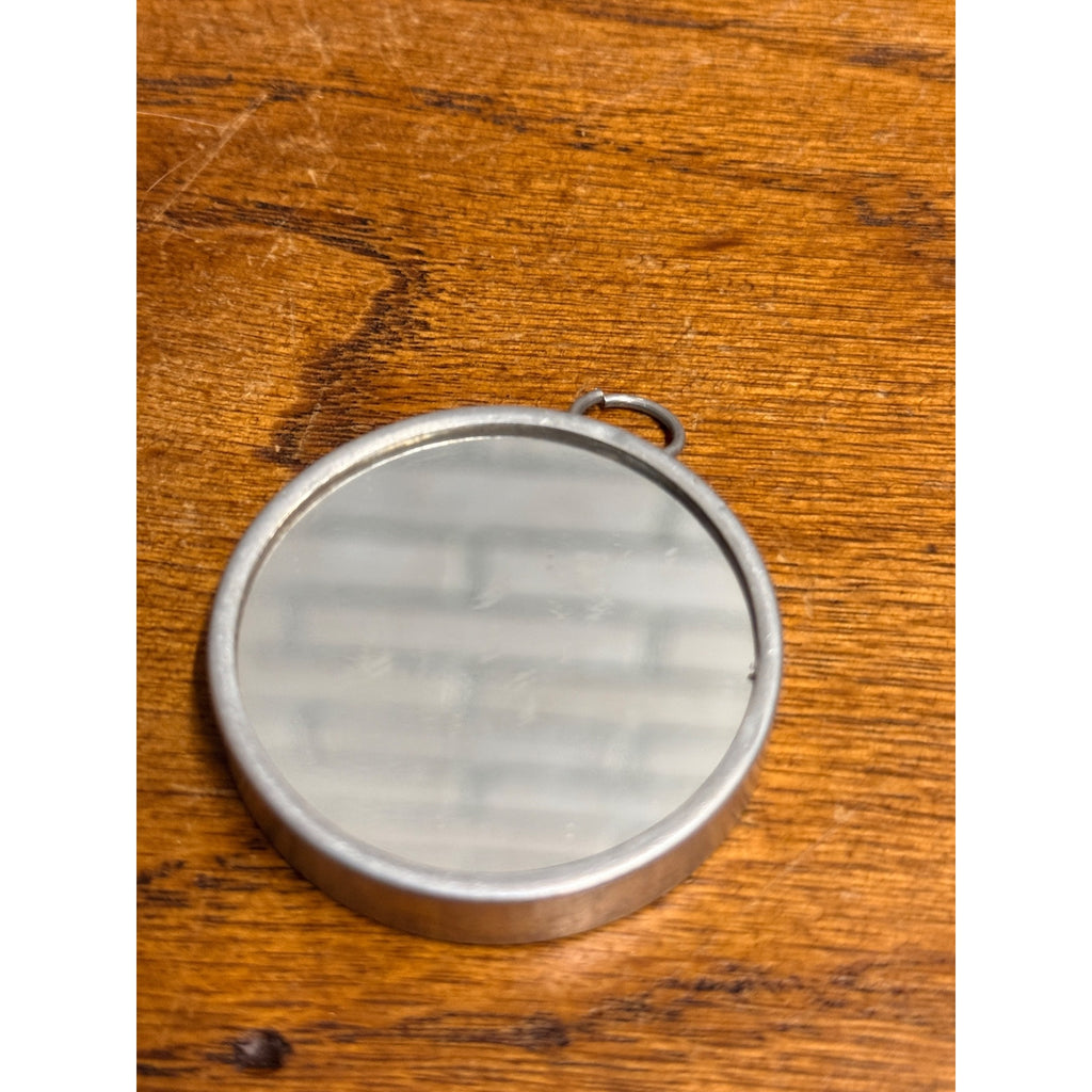 Vintage c1940s WWII Era Japan Directional Pocket Compass w/ Mirror Back 1.75"
