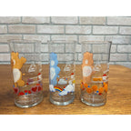 Vintage Care Bears Pizza Hut Glasses Set of 3 Tenderheart Grumpy Friend Bear 1983