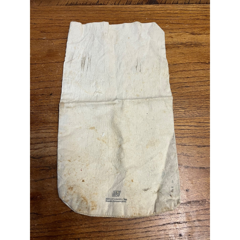 Vintage Federal Reserve Bank Size D Canvas Deposit Bag - 16" x 9”
