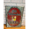 Vintage Old Milwaukee Beer Tin-Over-Cardboard TOC Advertising Bar Sign