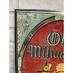 Vintage Old Milwaukee Beer Tin-Over-Cardboard TOC Advertising Bar Sign