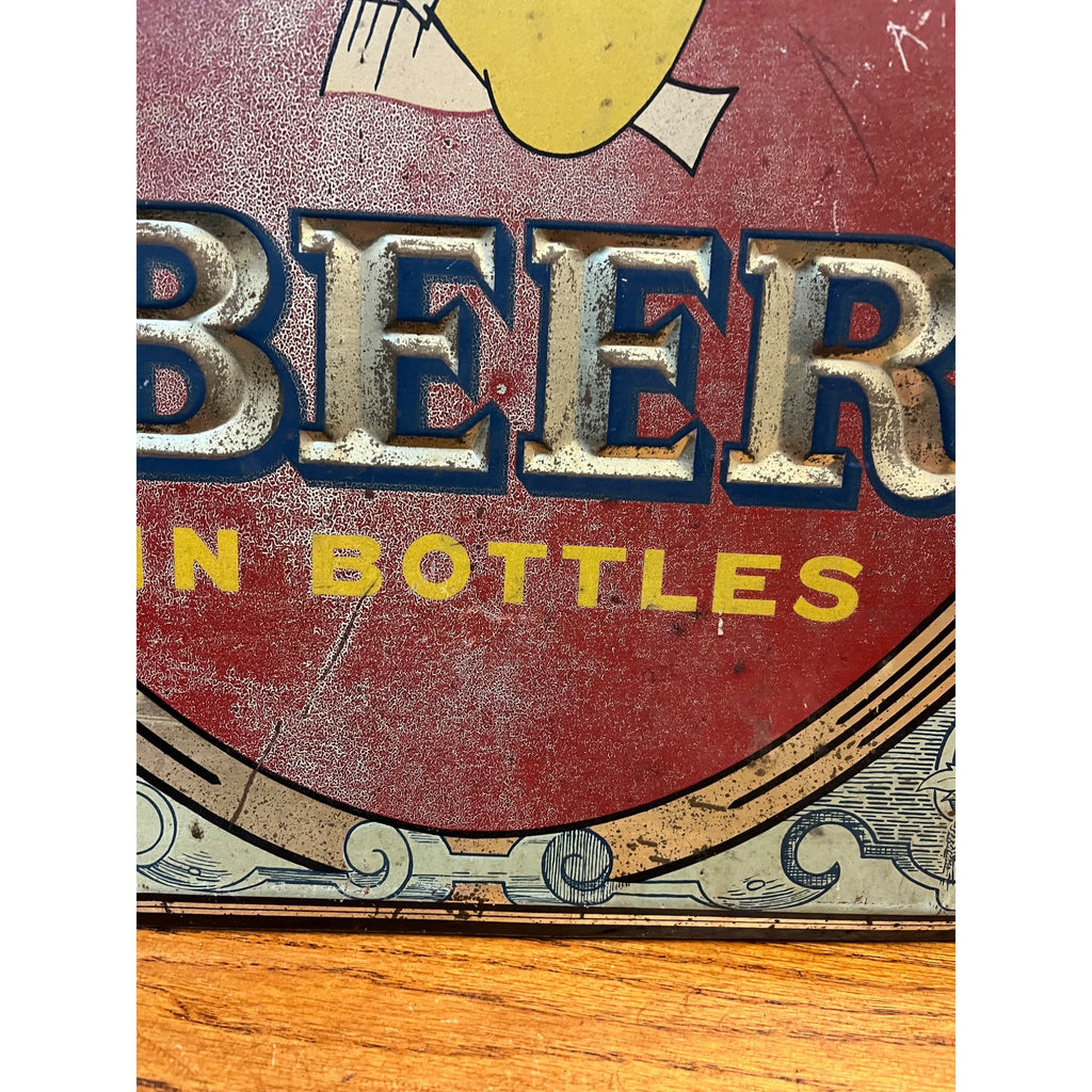 Vintage Old Milwaukee Beer Tin-Over-Cardboard TOC Advertising Bar Sign