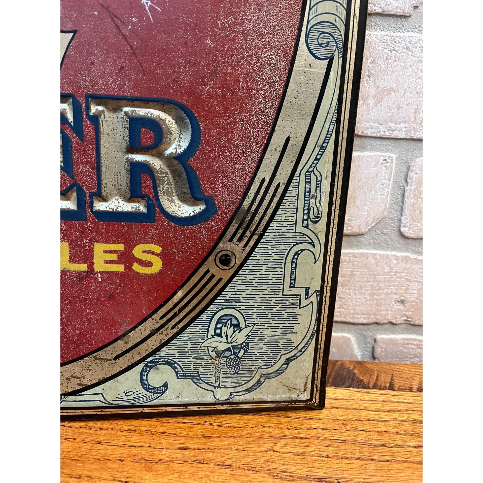 Vintage Old Milwaukee Beer Tin-Over-Cardboard TOC Advertising Bar Sign