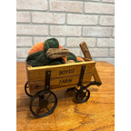 Adorable Boyd’s Bear “Boyd’s Farm” Miniature Fall Time Harvest Pumpkin Wagon