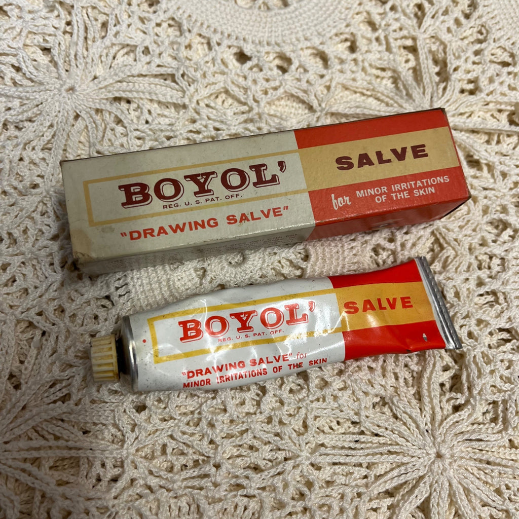 Vintage Boyol Drawing Salve Medicine Tube w/ Box Skin Irritations Pfeiffer Co