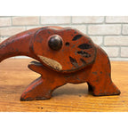 Vintage Vindex Red Cast Iron Elephant Nutcracker Original Paint