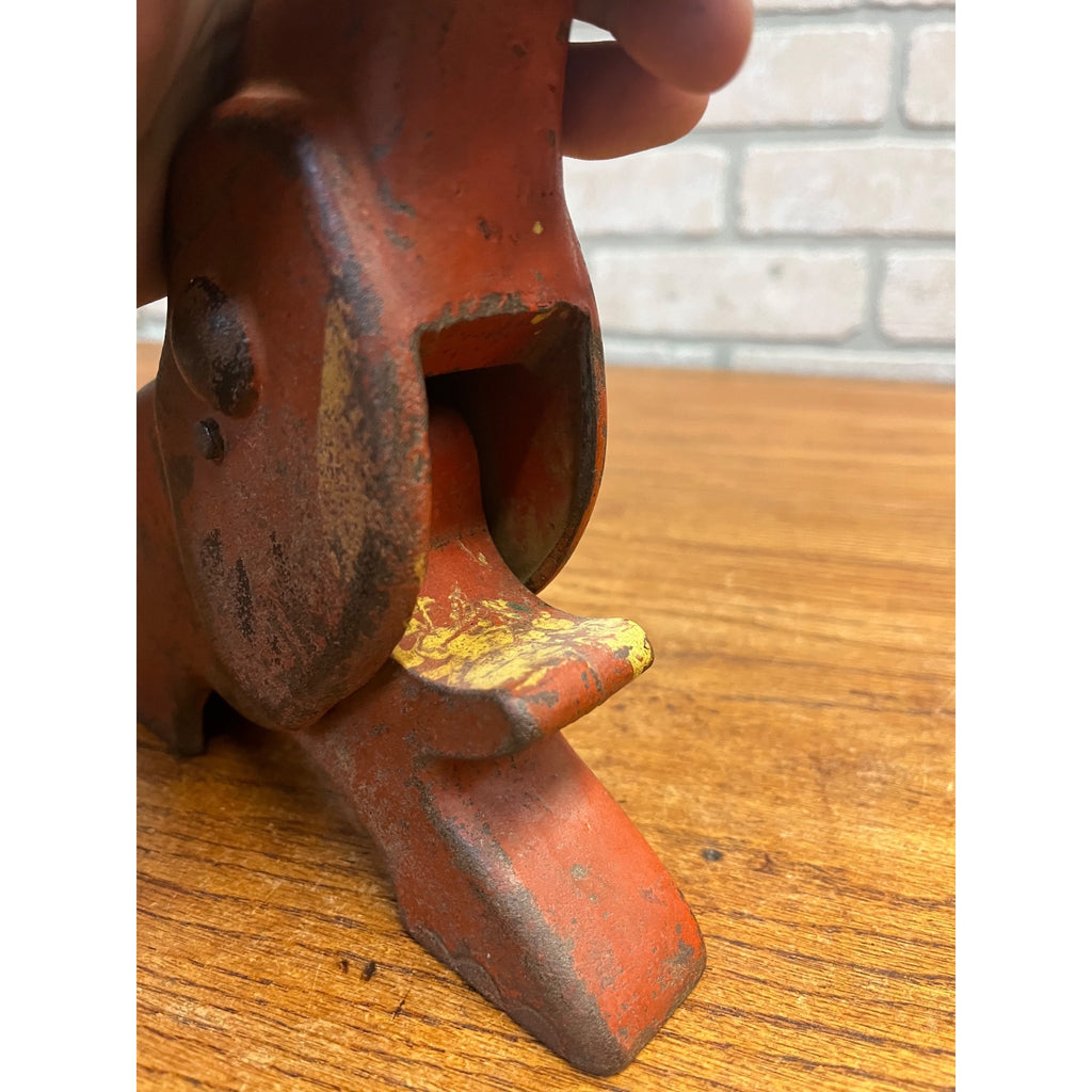 Vintage Vindex Red Cast Iron Elephant Nutcracker Original Paint