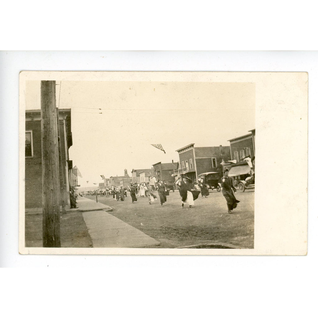 RPPC Postcard Women's Suffragists Movement March Walk Parade Postcard