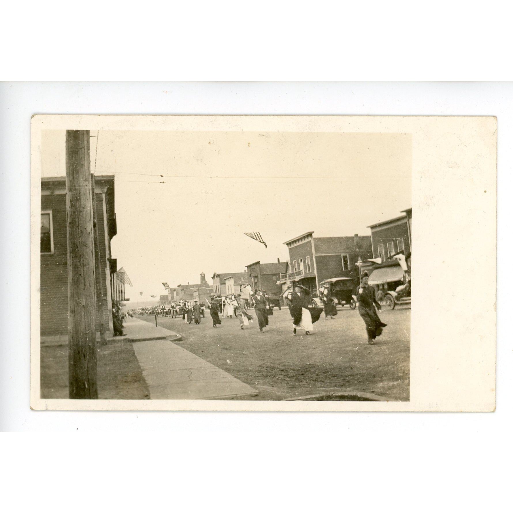 RPPC Postcard Women's Suffragists Movement March Walk Parade Postcard