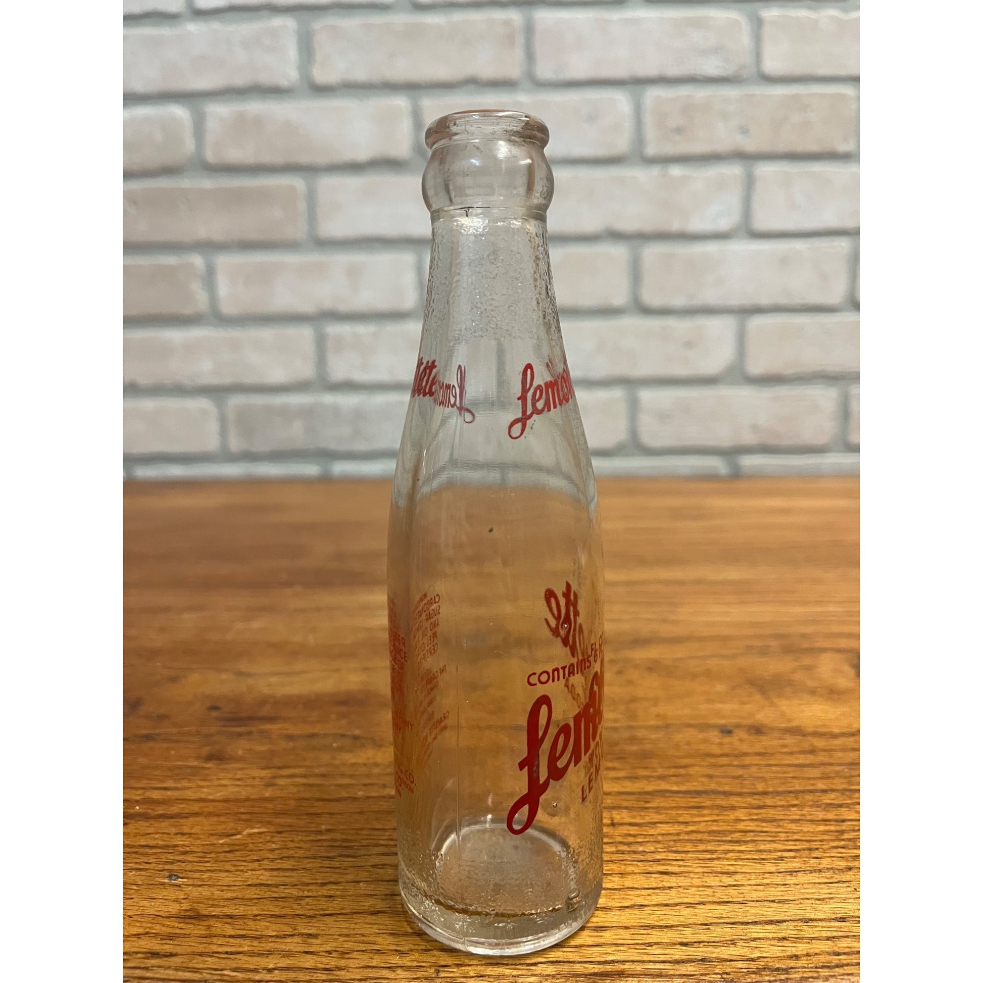 Vintage Lemonette Glass Soda Bottle Grapette Bottling Oshkosh Madison Green Bay Wis