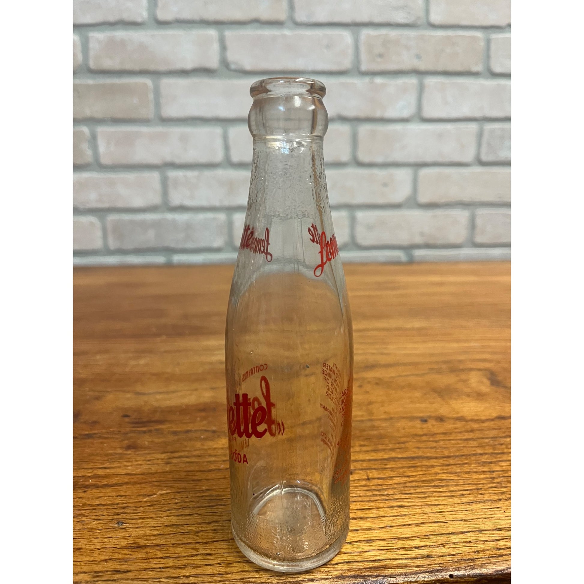 Vintage Lemonette Glass Soda Bottle Grapette Bottling Oshkosh Madison Green Bay Wis