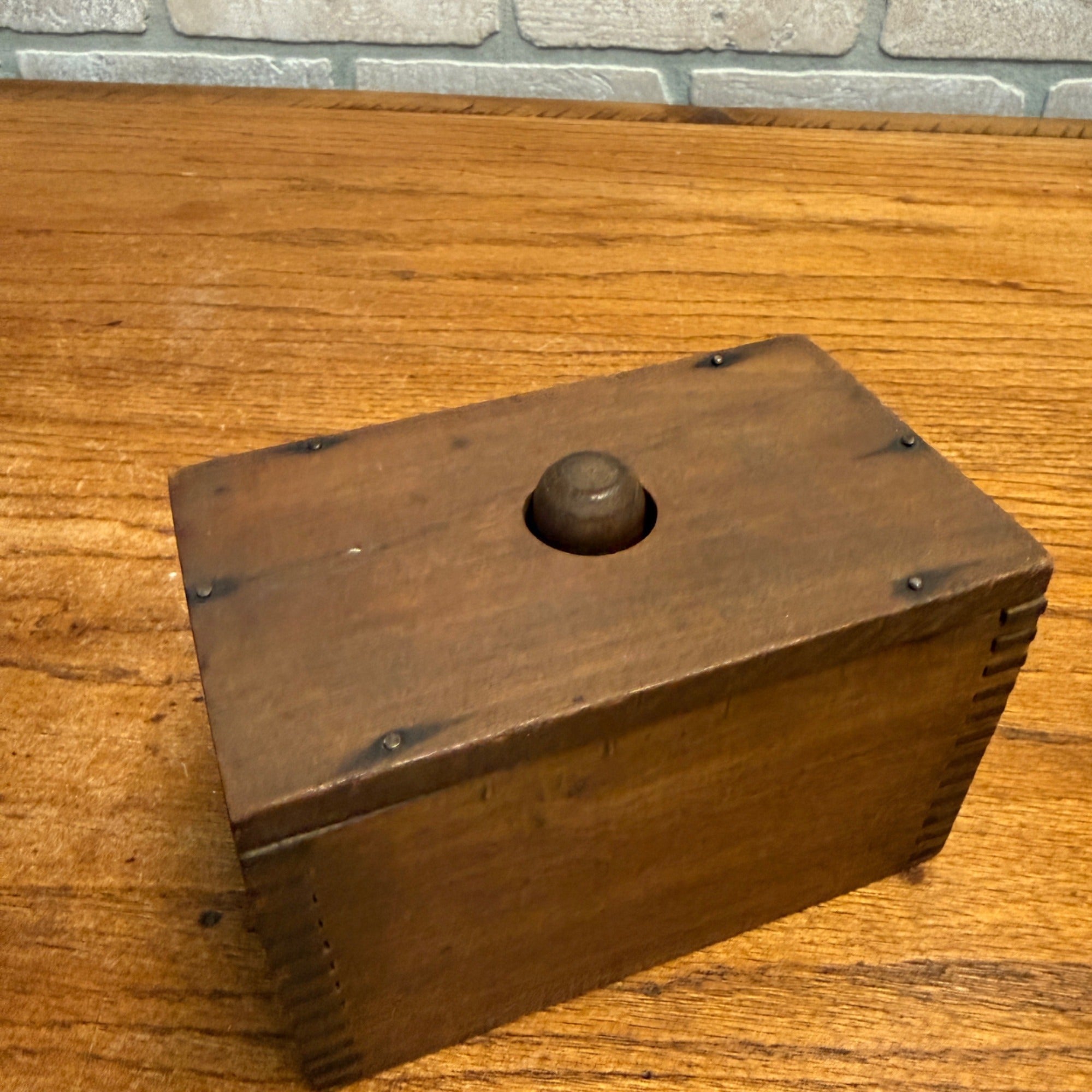 Antique Primitive 1lb Butter Press Mold Kitchen Decor 19th Century