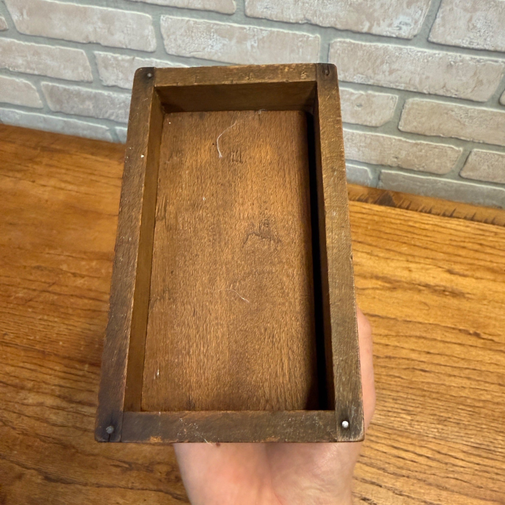 Antique Primitive 1lb Butter Press Mold Kitchen Decor 19th Century